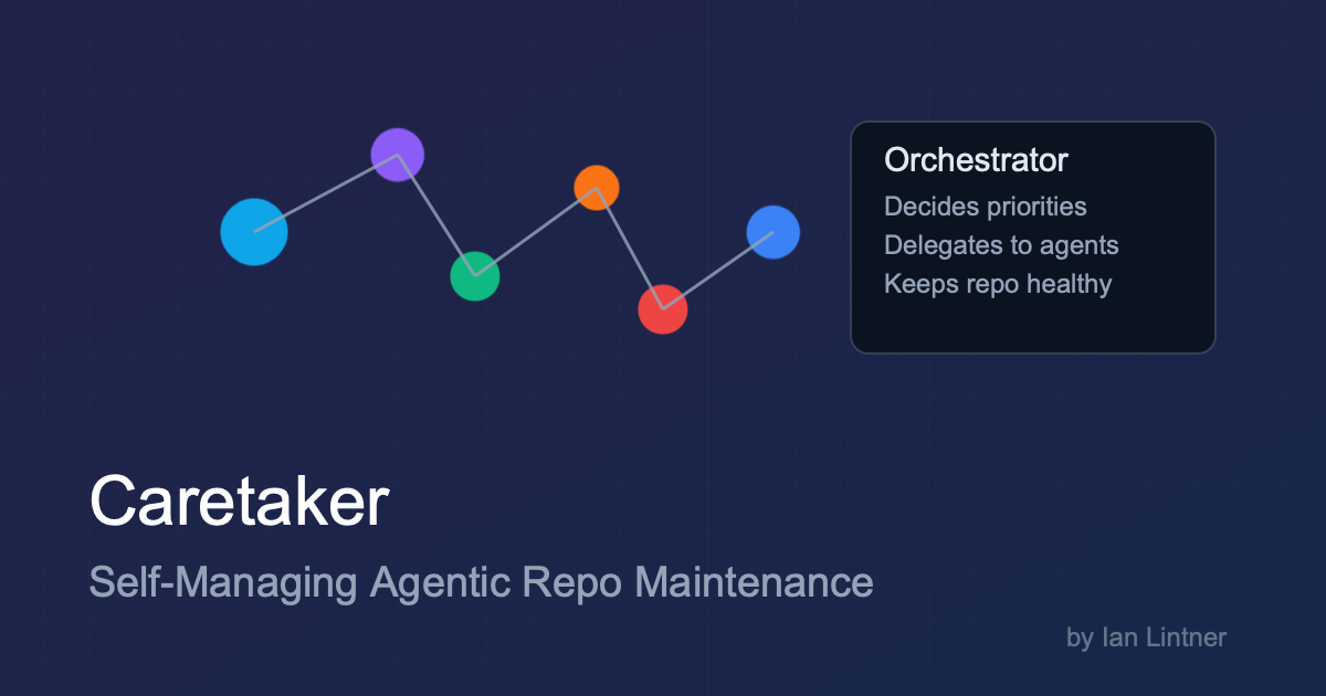 Caretaker self-managing repository maintenance with multi-agent orchestration